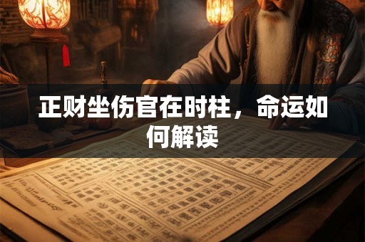 正财坐伤官在时柱，命运如何解读