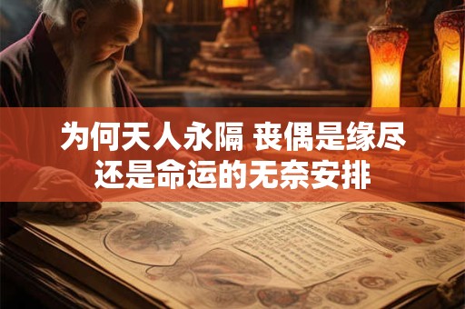 为何天人永隔 丧偶是缘尽还是命运的无奈安排