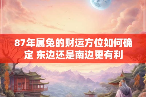 87年属兔的财运方位如何确定 东边还是南边更有利