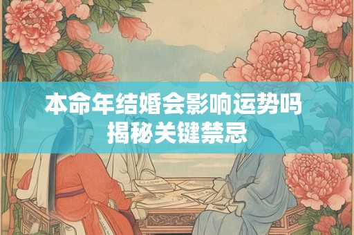 本命年结婚会影响运势吗 揭秘关键禁忌