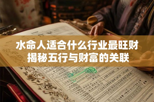 水命人适合什么行业最旺财 揭秘五行与财富的关联