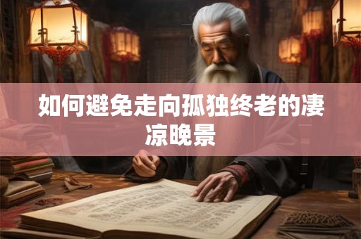 如何避免走向孤独终老的凄凉晚景