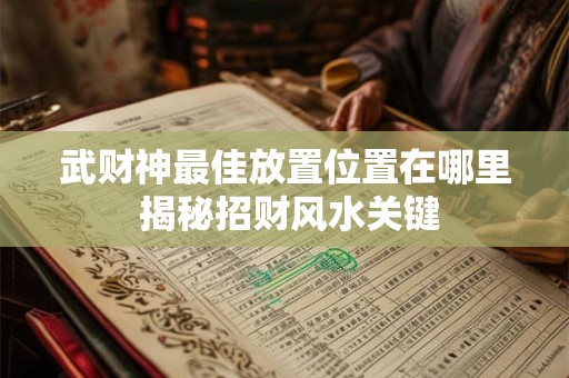 武财神最佳放置位置在哪里 揭秘招财风水关键