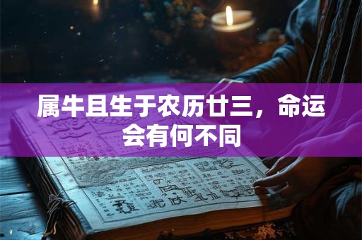 属牛且生于农历廿三，命运会有何不同
