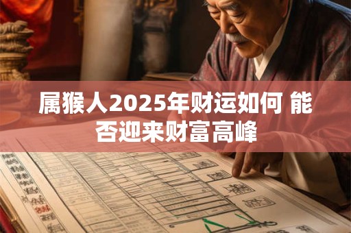 属猴人2025年财运如何 能否迎来财富高峰