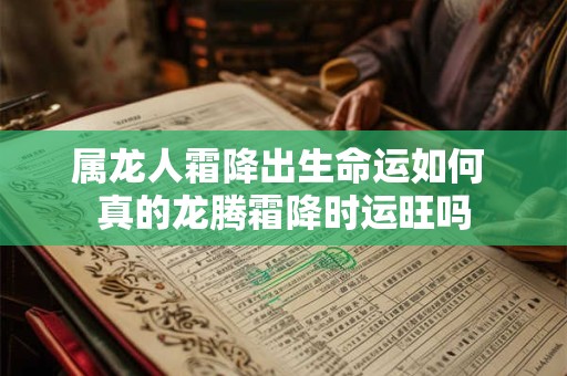 属龙人霜降出生命运如何 真的龙腾霜降时运旺吗 属龙人霜降出生命运如何 真的龙腾霜降时运旺吗
