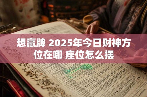 想赢牌 2025年今日财神方位在哪 座位怎么摆