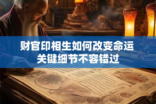 财官印相生如何改变命运 关键细节不容错过