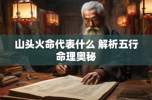 山头火命代表什么 解析五行命理奥秘