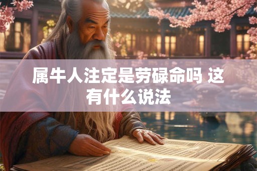 属牛人注定是劳碌命吗 这有什么说法
