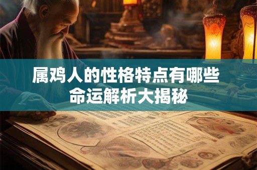 属鸡人的性格特点有哪些 命运解析大揭秘