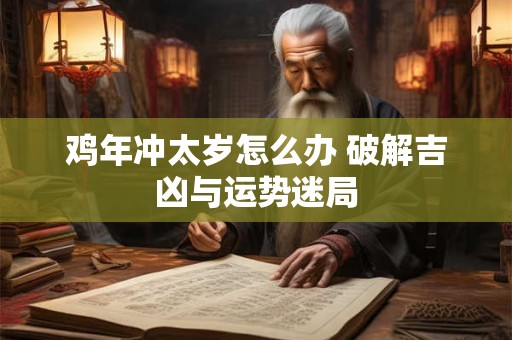 鸡年冲太岁怎么办 破解吉凶与运势迷局