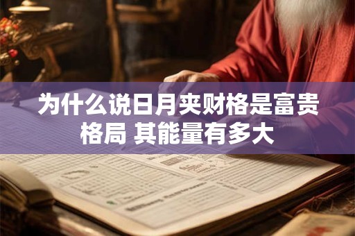 为什么说日月夹财格是富贵格局 其能量有多大
