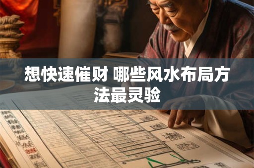 想快速催财 哪些风水布局方法最灵验