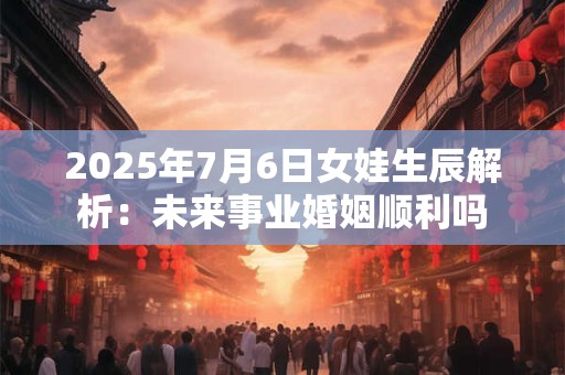 2025年7月6日女娃生辰解析：未来事业婚姻顺利吗
