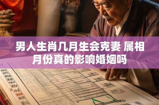 男人生肖几月生会克妻 属相月份真的影响婚姻吗