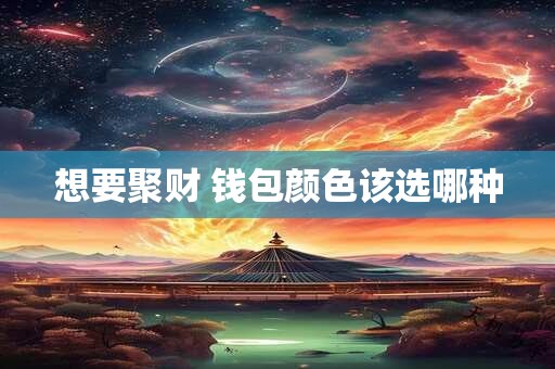 想要聚财 钱包颜色该选哪种