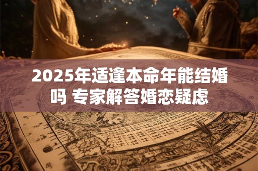 2025年适逢本命年能结婚吗 专家解答婚恋疑虑