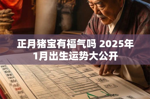 正月猪宝有福气吗 2025年1月出生运势大公开