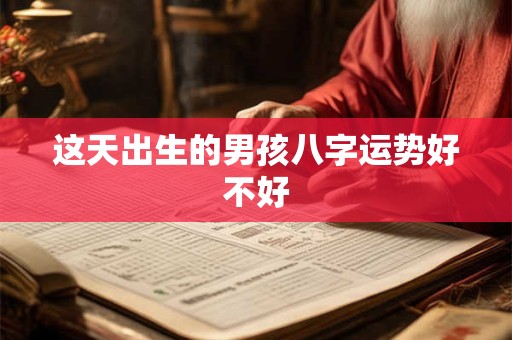 这天出生的男孩八字运势好不好 这天出生的男孩八字运势好不好