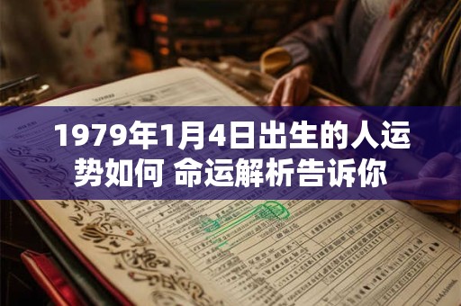 1979年1月4日出生的人运势如何 命运解析告诉你