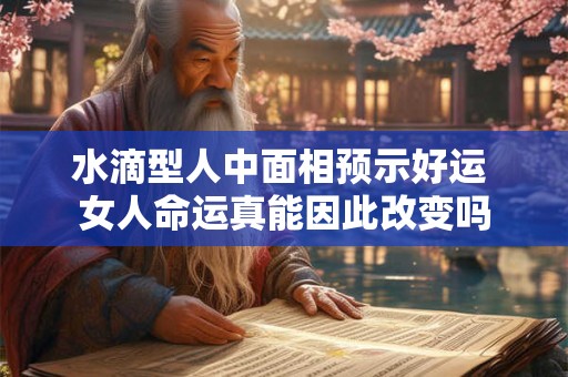 水滴型人中面相预示好运 女人命运真能因此改变吗