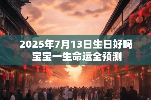 2025年7月13日生日好吗 宝宝一生命运全预测