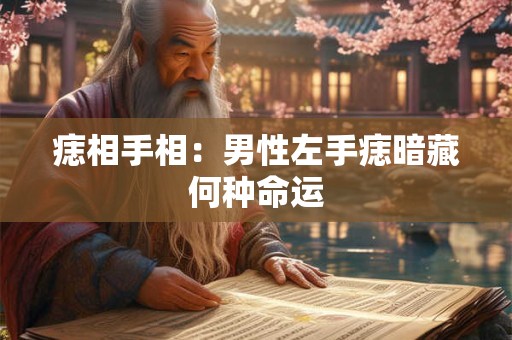 痣相手相：男性左手痣暗藏何种命运