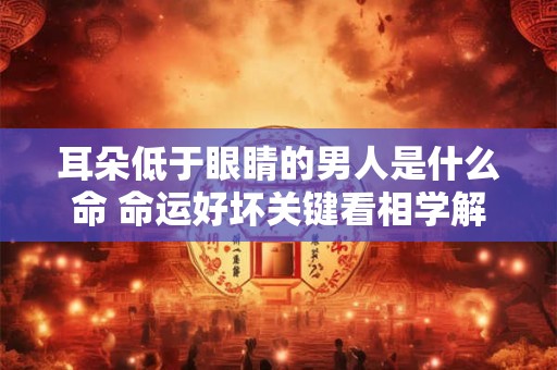 耳朵低于眼睛的男人是什么命 命运好坏关键看相学解析