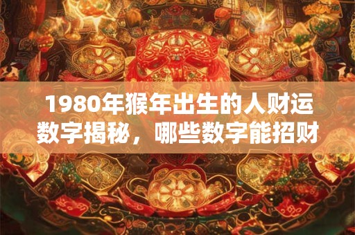 1980年猴年出生的人财运数字揭秘，哪些数字能招财