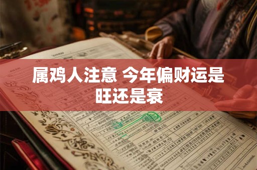 属鸡人注意 今年偏财运是旺还是衰