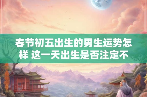 春节初五出生的男生运势怎样 这一天出生是否注定不凡