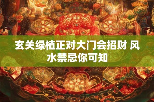 玄关绿植正对大门会招财 风水禁忌你可知