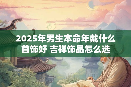 2025年男生本命年戴什么首饰好 吉祥饰品怎么选