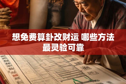 想免费算卦改财运 哪些方法最灵验可靠