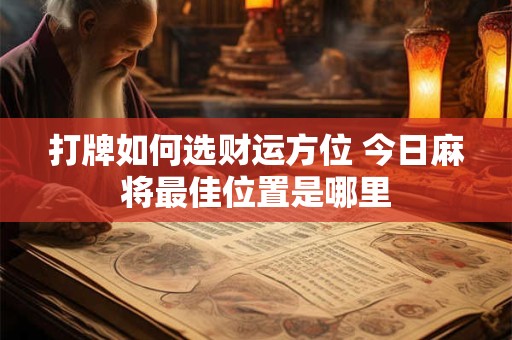 打牌如何选财运方位 今日麻将最佳位置是哪里