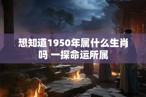 详细阅读:想知道1950年属什么生肖吗 一探命运所属 想知道1950年属什么生肖吗 一探命运所属