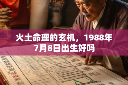 火土命理的玄机，1988年7月8日出生好吗