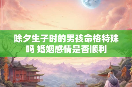 除夕生子时的男孩命格特殊吗 婚姻感情是否顺利