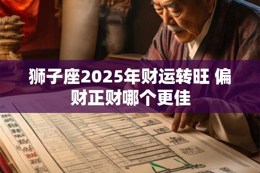 狮子座2025年财运转旺 偏财正财哪个更佳