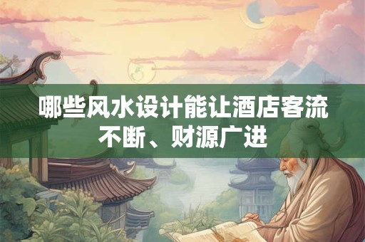 哪些风水设计能让酒店客流不断、财源广进