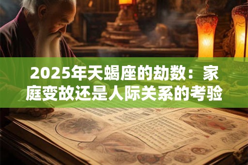 2025年天蝎座的劫数：家庭变故还是人际关系的考验