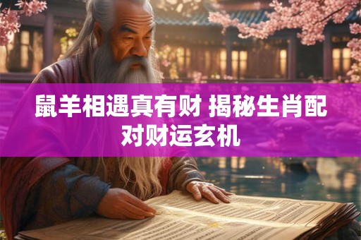 鼠羊相遇真有财 揭秘生肖配对财运玄机