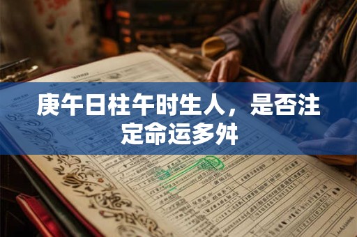 庚午日柱午时生人，是否注定命运多舛