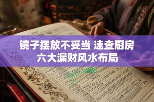 镜子摆放不妥当 速查厨房六大漏财风水布局