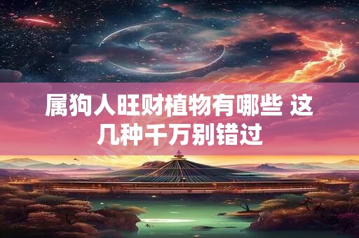 属狗人旺财植物有哪些 这几种千万别错过