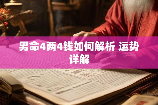 男命4两4钱如何解析 运势详解