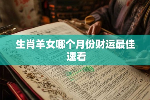 生肖羊女哪个月份财运最佳 速看