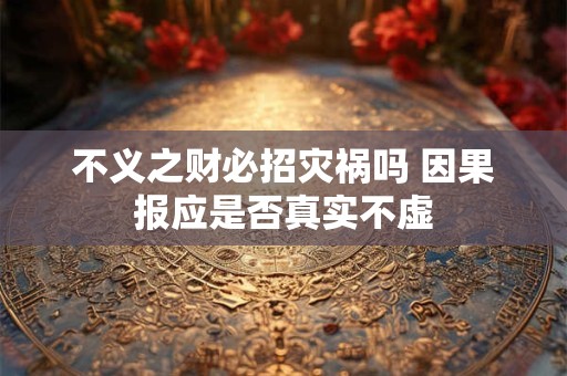 不义之财必招灾祸吗 因果报应是否真实不虚