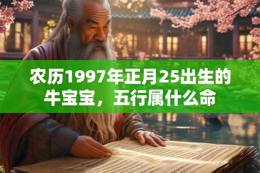 农历1997年正月25出生的牛宝宝，五行属什么命